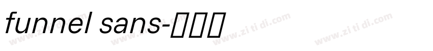 funnel sans字体转换